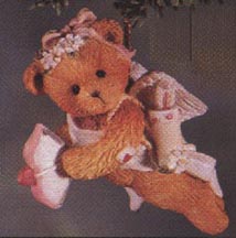 Enesco Cherished Teddies Ornament - Girl Bear Flying Cupid -Sending You My Heart (Girl)