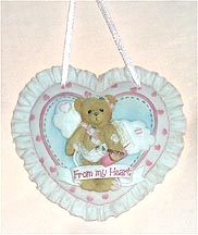 Enesco Cherished Teddies Plaque - Wall Hanging - From My Heart