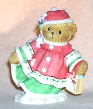 Enesco Cherished Teddies Figurine - Rhonda - Bundle Up With Love For Christmas