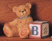 Enesco Cherished Teddies Block Letter - Bear With B Block