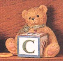 Enesco Cherished Teddies Block Letter - Bear With C Block