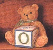 Enesco Cherished Teddies Block Letter - Bear With O Block