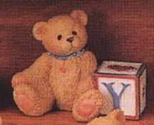 Enesco Cherished Teddies Block Letter - Bear With Y Block