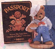 Enesco Cherished Teddies Figurine - Bob - America  Our Friendship Is From Sea To Shining Sea