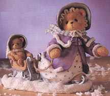 Enesco Cherished Teddies Figurine - Gretchen - Winter Brings A Season Of Joy