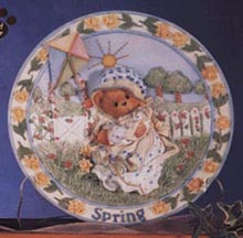 Enesco Cherished Teddies Plate - Megan - Spring Brings A Season Of Beauty