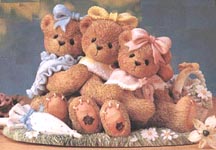 Enesco Cherished Teddies Figurine - Danielle, Sabrina & Tiffany - We're Three Of A Kind