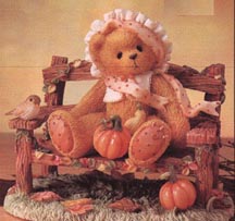 Enesco Cherished Teddies Figurine - Cathy - An Autumn Breeze Blows Blessings To Please
