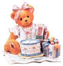 Enesco Cherished Teddies Figurine - Sweet Sixteen - Sixteen Candles And Many More Wishes