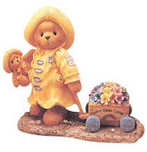 Enesco Cherished Teddies Figurine - Joyce - Plant A Rainbow And Watch It Grow