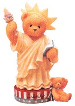 Enesco Cherished Teddies Figurine - Libby - My Country Tis Of Thee