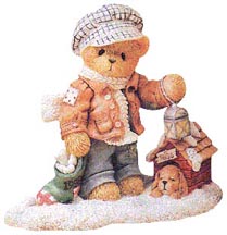 Enesco Cherished Teddies Figurine - Rich - Always Paws For Holiday Treats