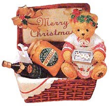 Enesco Cherished Teddies Ornament - Girl In Picnic Basket - Ornament