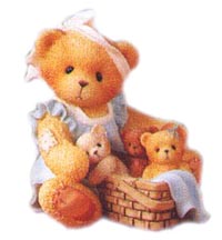 Enesco Cherished Teddies Figurine - Tanna - When Your Hands Are Full