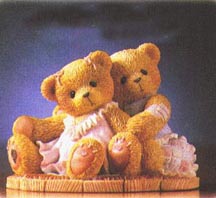 Enesco Cherished Teddies Figurine - Ruth And Gene - Even When We Don't See Eye To Eye, We're Always Heart To Heart