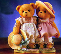 Enesco Cherished Teddies Figurine - Fay And Arlene - Thanks For Always Being By My Side