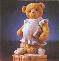 Enesco Cherished Teddies Figurine - Anxiously Awaiting The Arrival