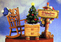 Enesco Cherished Teddies Accessory - Christmas Accessories - Chair, Drawers/Tree, Sign