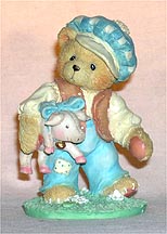 Enesco Cherished Teddies Figurine - Tom, Tom The Piper's Son - Wherever You Go, I'll Follow