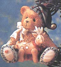 Enesco Cherished Teddies Ornament - Boy Elf With Reindeer
