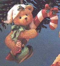 Enesco Cherished Teddies Ornament - Elf With Candy Cane