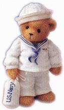 Enesco Cherished Teddies Figurine - Navy - Absence Makes A Friendship Grow Stronger