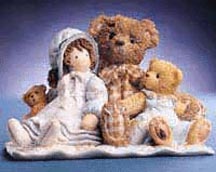Enesco Cherished Teddies Figurine - Elmer And Friends - Friends Are The Thread That Holds