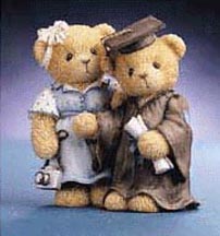 Enesco Cherished Teddies Figurine - Ernestine And Regina  - I've Never Been More Proud Of You Than I Am Today