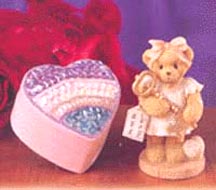 Enesco Cherished Teddies Figurine - Josette - You Are The Key To My Heart