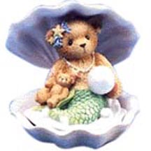Enesco Cherished Teddies Figurine - Bear Mermaid (2001 Adoption Center Event Exclusive)