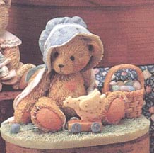 Enesco Cherished Teddies Figurine - Henrietta - A Basketful Of Wishes