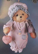 Enesco Cherished Teddies Ornament - Baby Girl's First Christmas