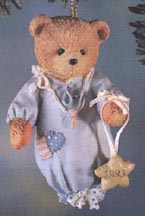 Enesco Cherished Teddies Ornament - Baby Boy's First Christmas