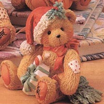 Enesco Cherished Teddies Figurine - Denise (December) - Happy Holidays, Friend