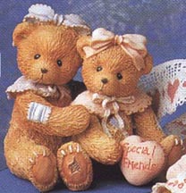 Enesco Cherished Teddies Figurine - Elizabeth & Ashley - My Beary Best Friend
