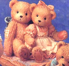 Enesco Cherished Teddies Figurine - Nathaniel & Nellie - It's Twice As Nice With You