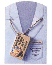 Enesco Cherished Teddies Necklace - Cherished Teddies Club 1998 - Bear Tag Necklace