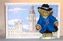 Enesco Cherished Teddies Figurine - T. James Bear (w/blue Coat And Black Briefcase 2001
