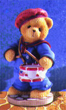 Enesco Cherished Teddies Figurine - Walter, Drummer (1999 Membears Only Figurine)