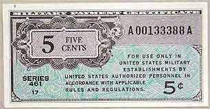 Military Payment Certificates - Series 461