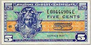 Military Payment Certificates - Series 521