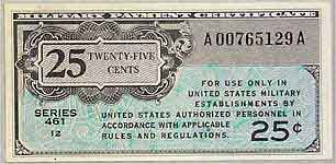 Military Payment Certificates - Series 461