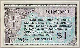 Military Payment Certificates - Series 461