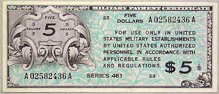 Military Payment Certificates - Series 461