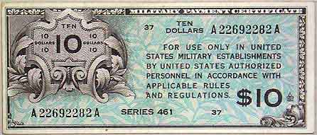 Military Payment Certificates - Series 461