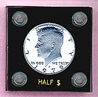 Capital Plastic #144 Coin Holder "Seated Half $" White 