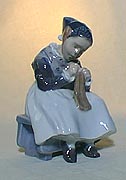 Royal Copenhagen Figurine - Girl Knitting