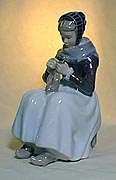 Royal Copenhagen Figurine - Knitting Woman