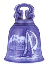 Royal Copenhagen Christmas Bell Ornament - 2012 Sailing The North Sea