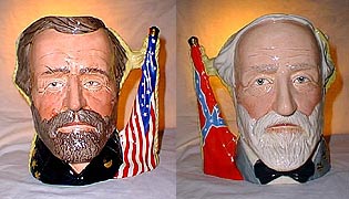 Royal Doulton Character Jug - Ulysses S. Grant and Robert E. Lee